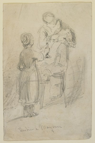 Barber in Mayence, 1858 by James Abbott McNeill Whistler